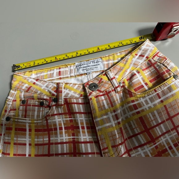 Liquor and poker plaid jeans , high waist - Picture 4 of 6